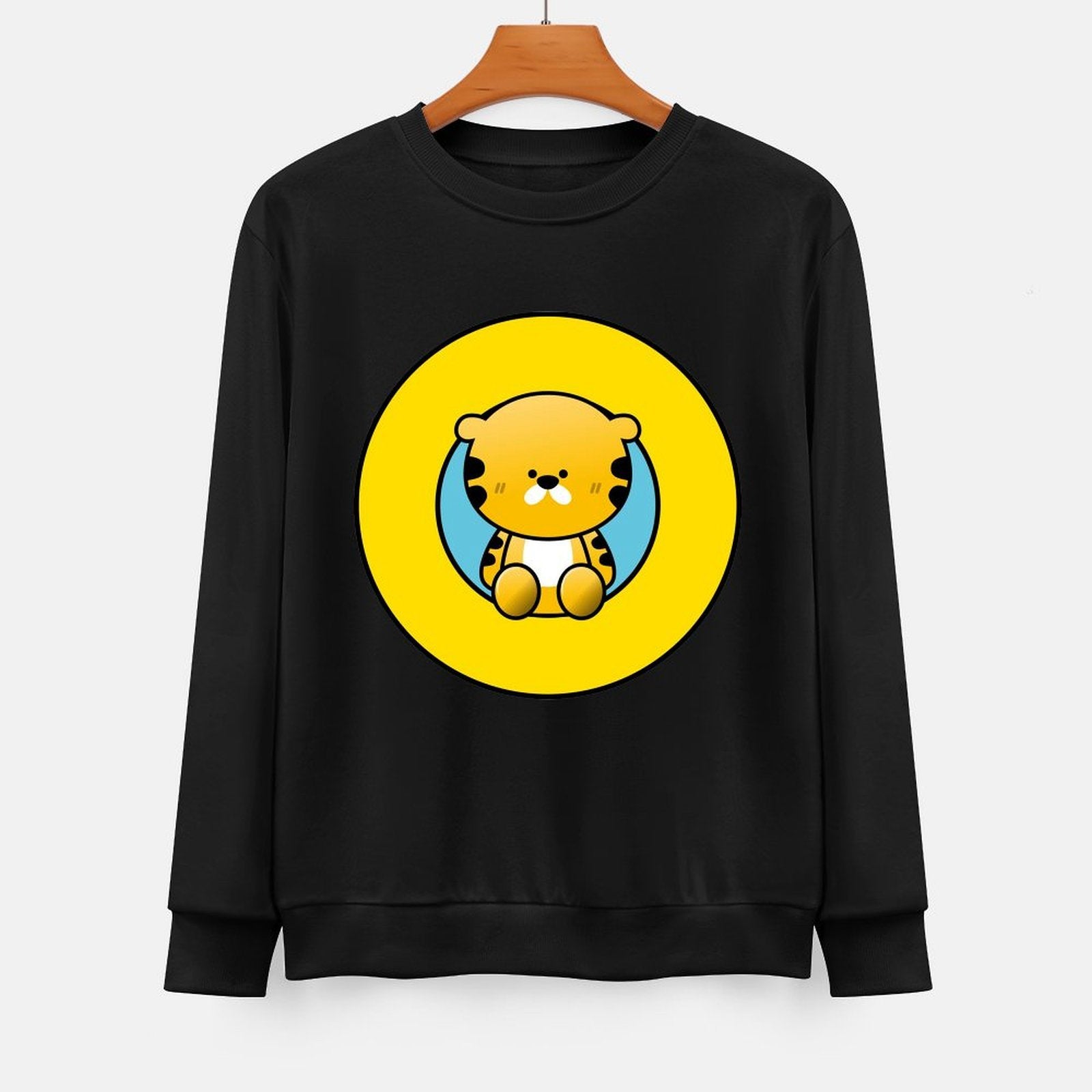 Front Patterned Long Sleeve TopFade-Proof Reliable